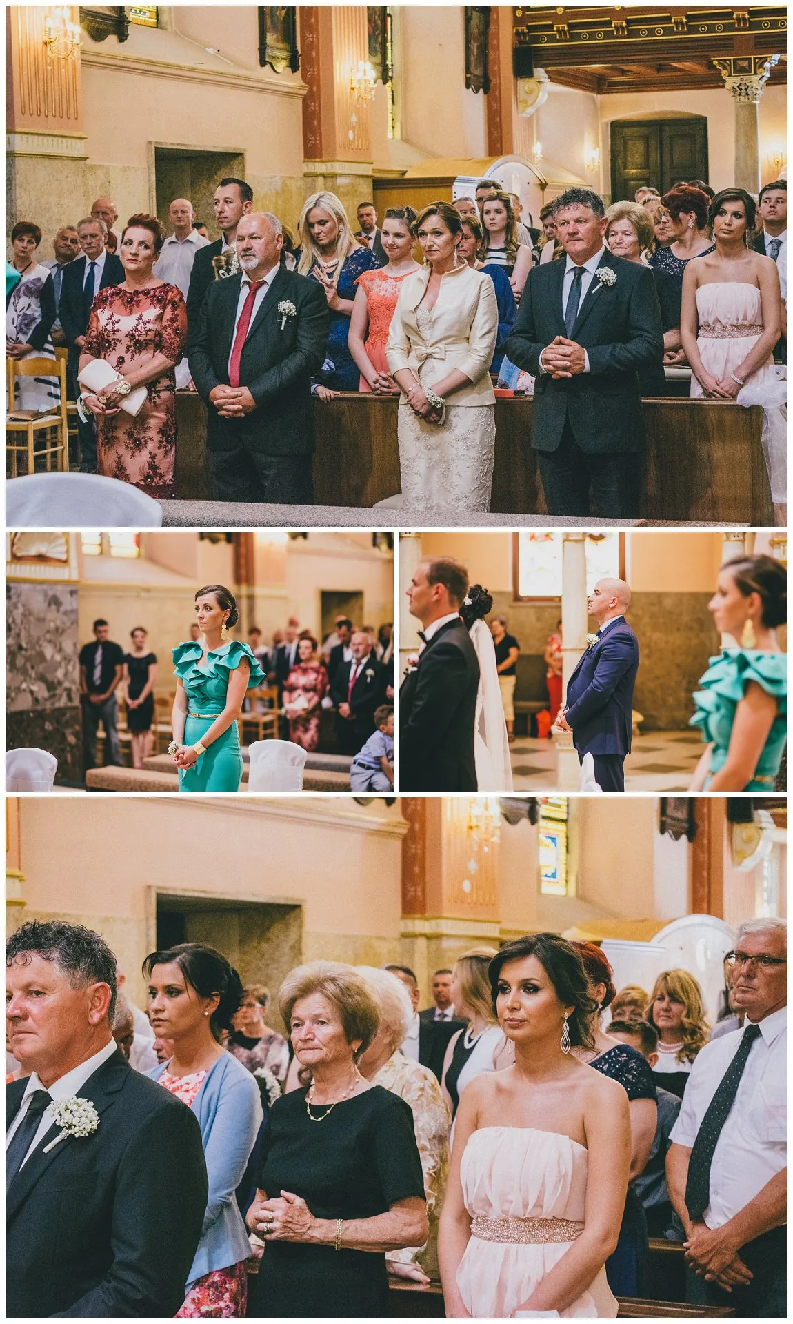 Roditelji i rodbina na vjenčanju u crkvi u Mariji Bistrici