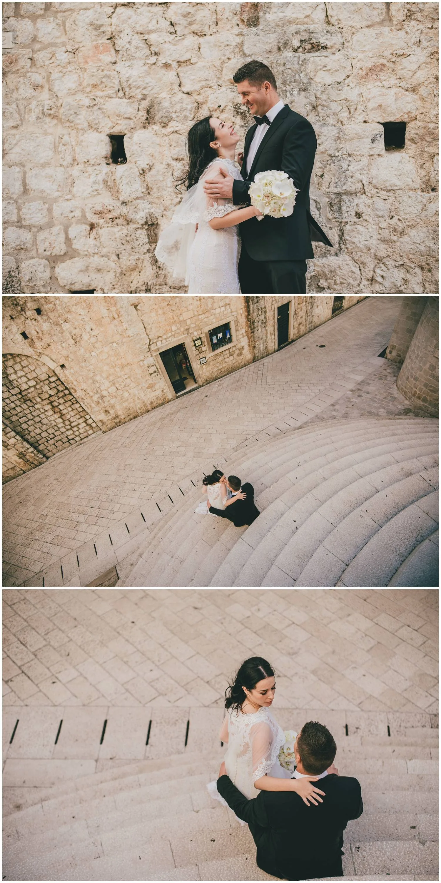 Foto mladenaca, stepenice u Dubrovniku