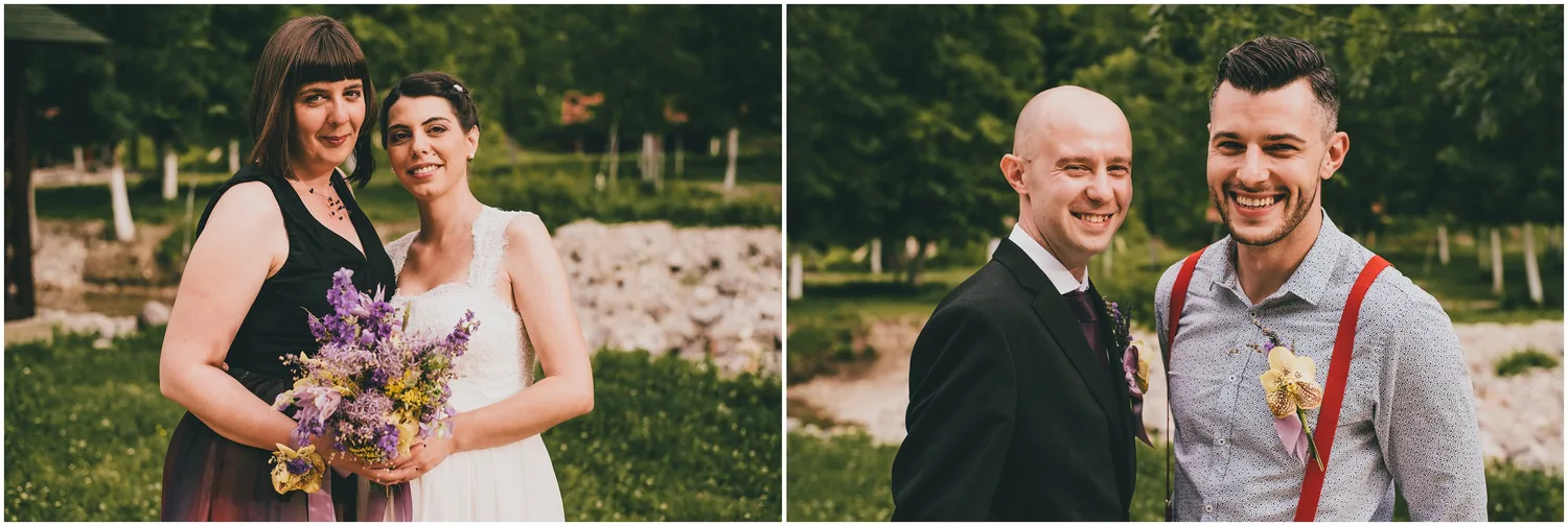 Mladenka s kumom i mladoženja s kumom, mini foto session u Divljim Vodama