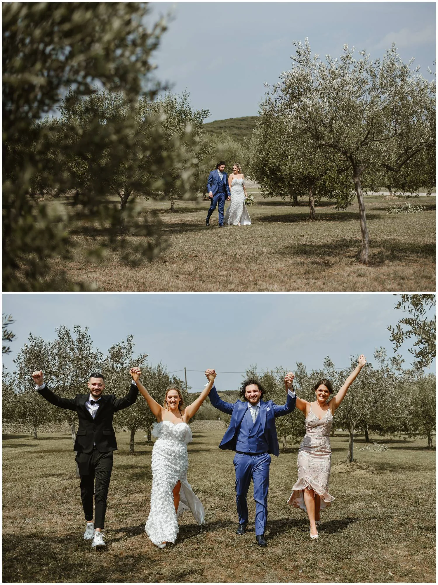 Mladenci sami i s kumovima