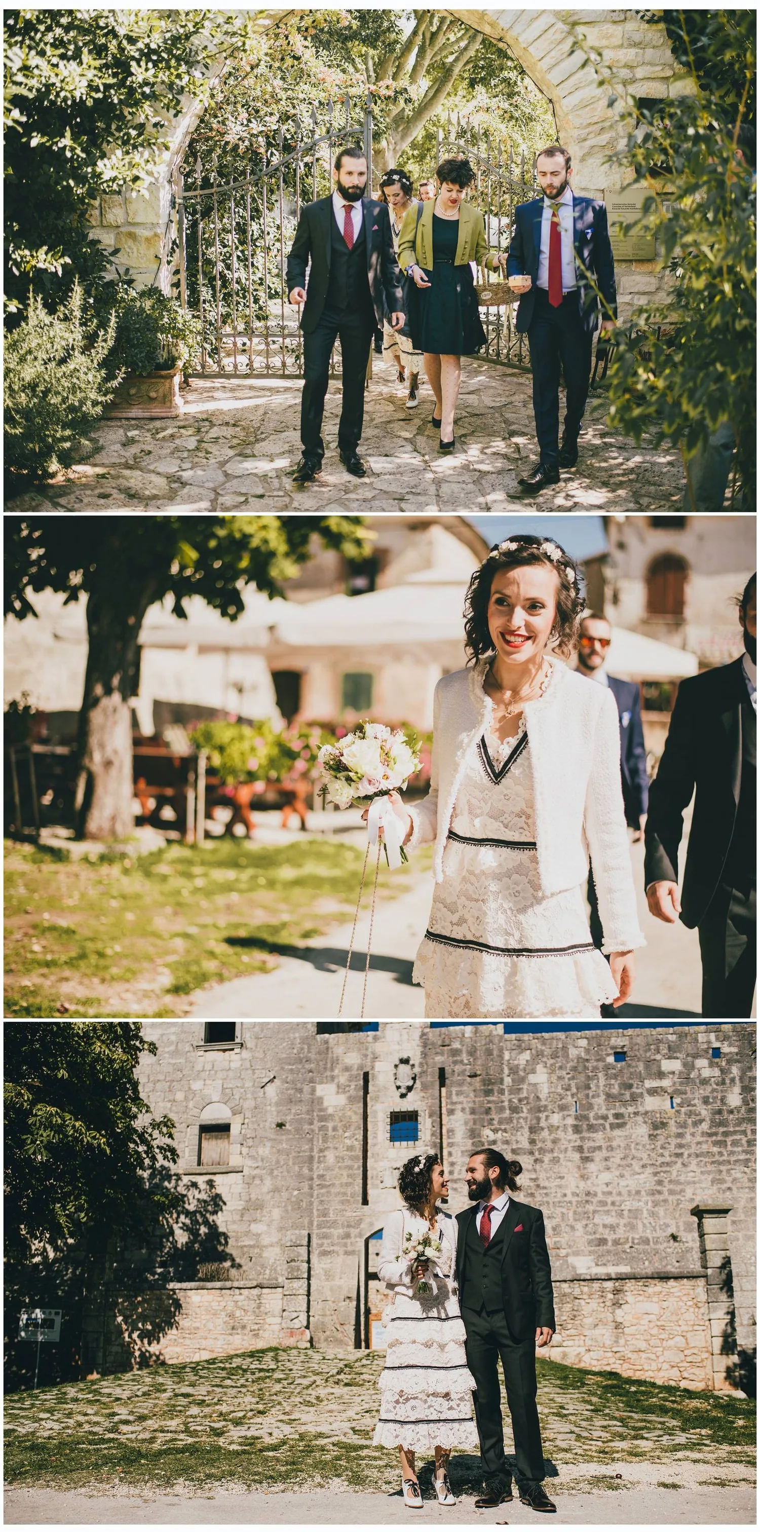 Tea i Davorin sa svatovima pod kamenim lukom stancije