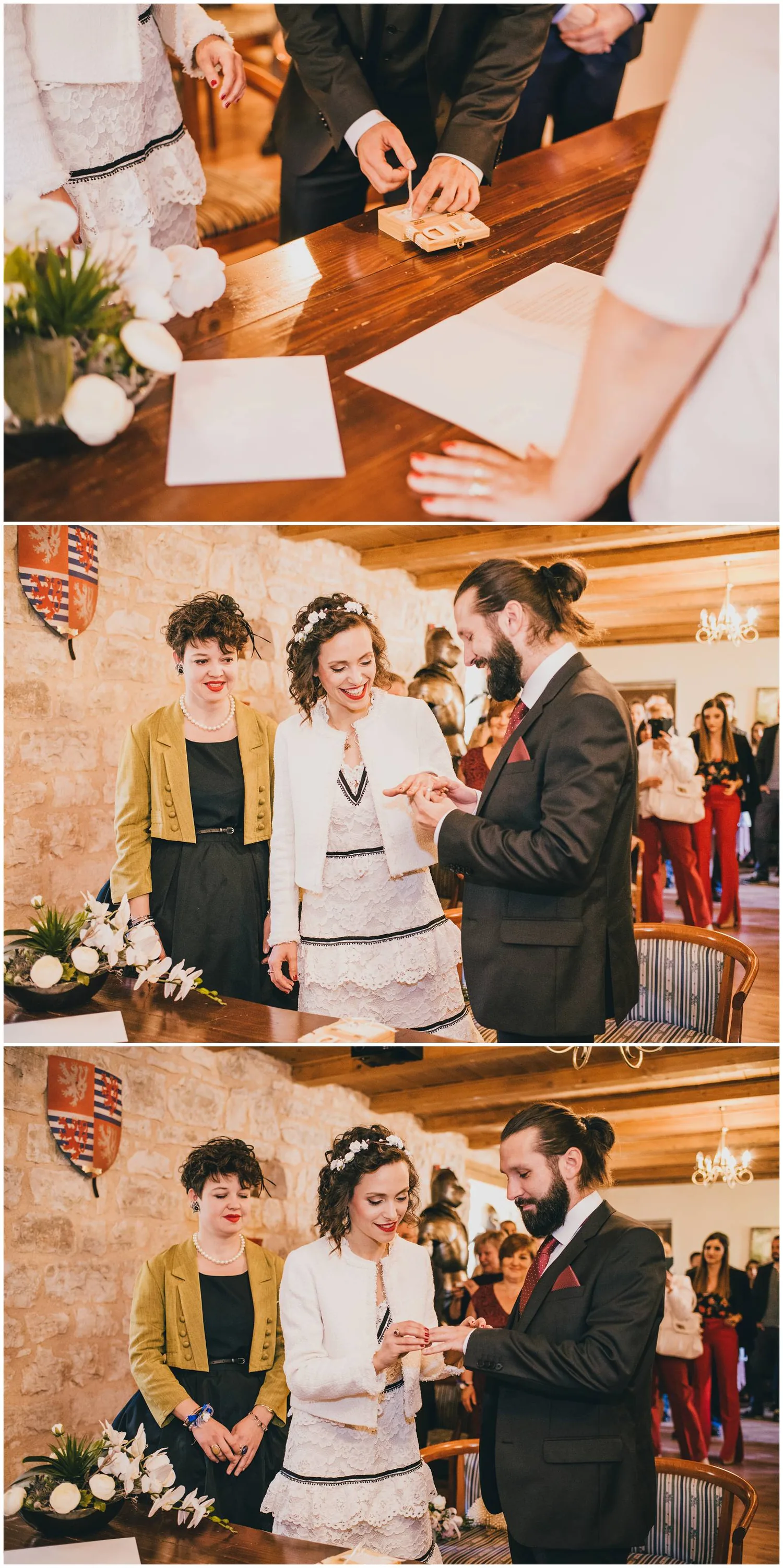 Fotografija razmjene prstenja na vjenčanju u Istri