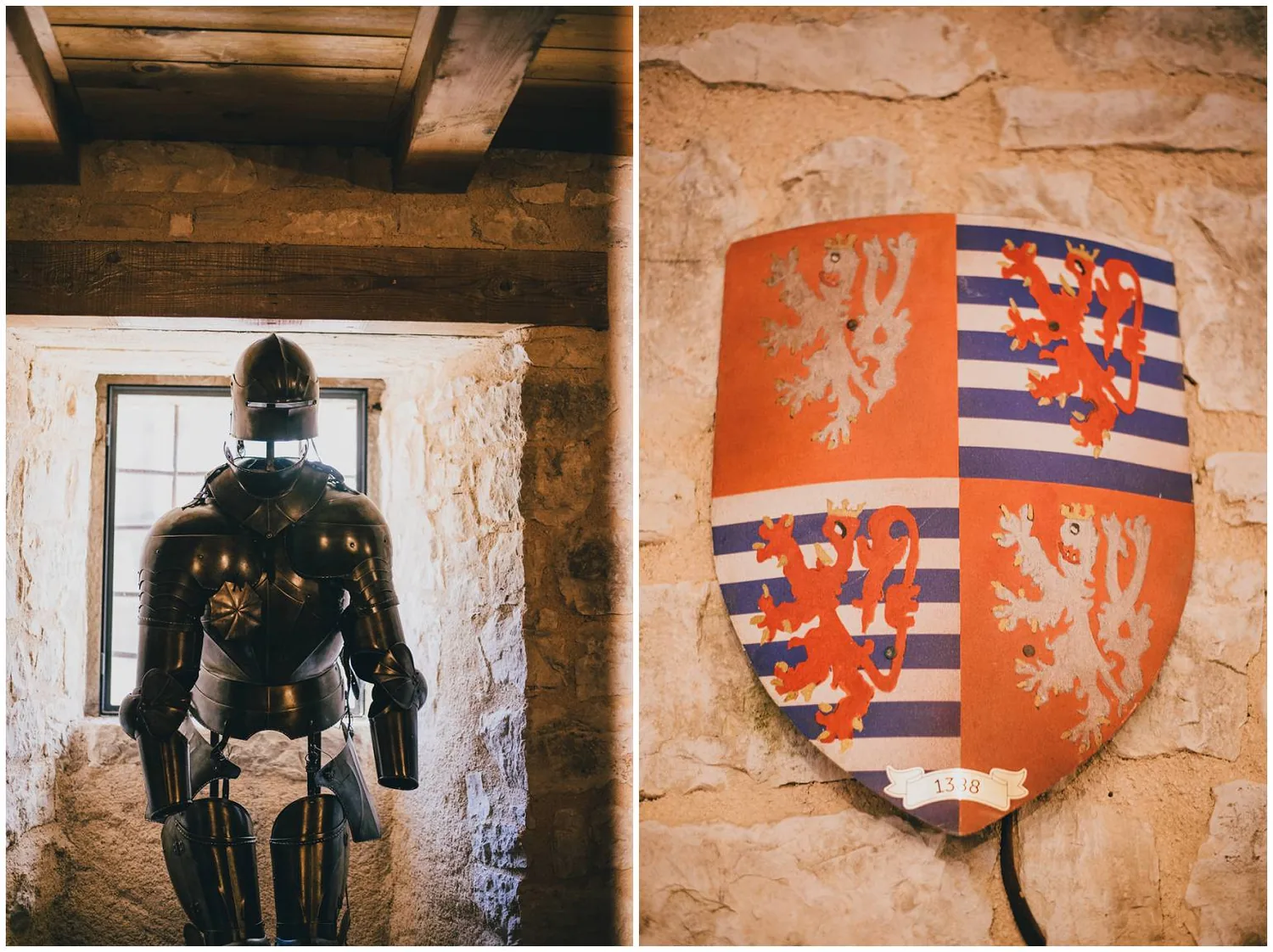 Oklop i štit u dvorcu Svetvinčenat na vjenčanju